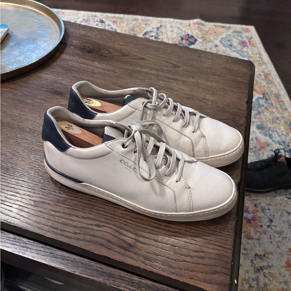 Coach Men's White and Gray Sneakers